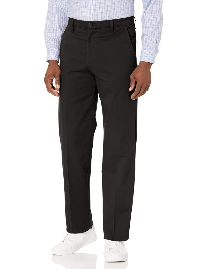 Dockers Men's Classic Fit Workday Khaki Smart 360 Flex Pants (Standard and Big & Tall), Black, 38W x 29L - Image 1
